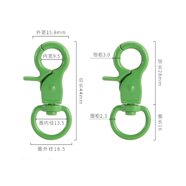 Hardware High Quality Zinc Alloy Ring Clasp Diy Metal Colorful Swivel Snap Hook