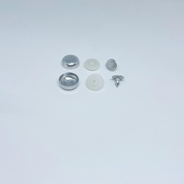 Round Cap Silver Domed Snap Top Buttons Baseball Cap Button