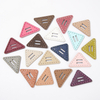 Sewing Accessories Wholesale Triangle Vintage Colorful 2 Holes Pu Leather Button For Clothing
