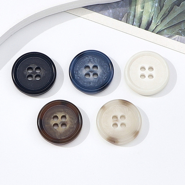 In Stock Wholesale Thin Edge Fireproof 4 Holes Urea Suit Button for Clothes