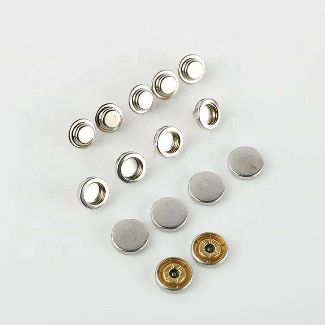 Clothing Accessories Snap on Fastener Four Parts Hidden Metal Press Snap Button