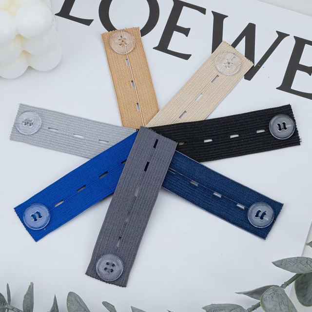 Pant Accessories Metal Fabric Pu Leather Waist Extend No Sew Adjustable Jeans Buttons Extender