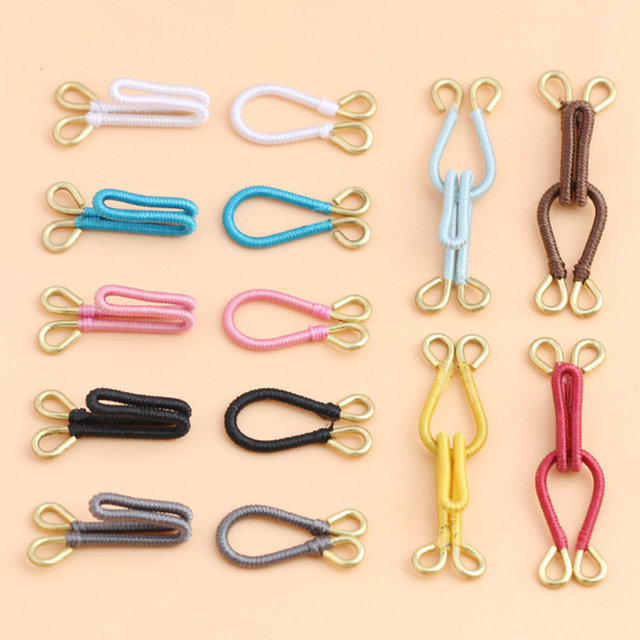 Wholesale Fashion Colorful Metal Garment Fabric Covered Hook and Eye Closure for Sewing
