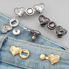 Nailfree Removable Instant Waist Jeans Adjust Heart Shape Waist Knots Button for Jeans Clip