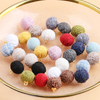 Custom Color Round Shape Colorful Fabric Covered Shank Button for Cardigan 