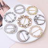 Fashion Accessories Durable Metal Decorative Buckle for Clothing Scarf with Rhinestone