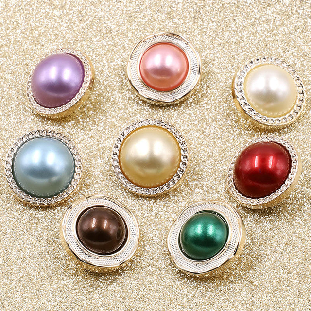 colorful pearl button