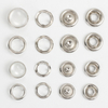 Metal Prong Snap Buttons, Silver 5-Prong Snap Fasteners for Baby Clothes Denim Jackets