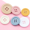 Wholesale Fancy Colorful Matte Wide Edge 4-Hole Plastic Resin Buttons for Coat Sweater Shirt