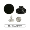 Zinc Alloy Jeans Button Movable Bottom 15mm 17mm 20mm Plain Round Denim Buttons