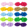 Handmade Fabric Pankou Closure Fasteners Colorful Chinese Knots Frog Buttons with Beads