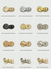 Irregular Shape Vintage Zinc Alloy Metal Shank Button for Coat Jacket Blazer Outerwear
