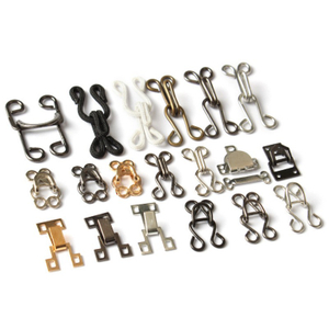 Metal Hook and Eye Closure, Sew On Invisible Garment Collar Hook for Coat Dress Trousers Pant Skirt