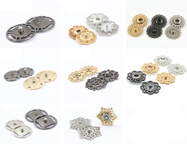 Factory Wholesale Stylish Invisible Metal Snap Fastener Brass Sew on Snap Button