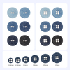 Multi Size Available Aluminum Bottom 2-holes 4-holes Round Fabric Covered Button for Garment