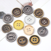Factory Stock 15mm 2-Holes 4-Holes Zinc Alloy Metal Button for Shirt Jacket Sweater