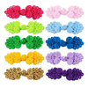 Handmade Fabric Pankou Closure Fasteners Colorful Chinese Knots Frog Buttons with Beads