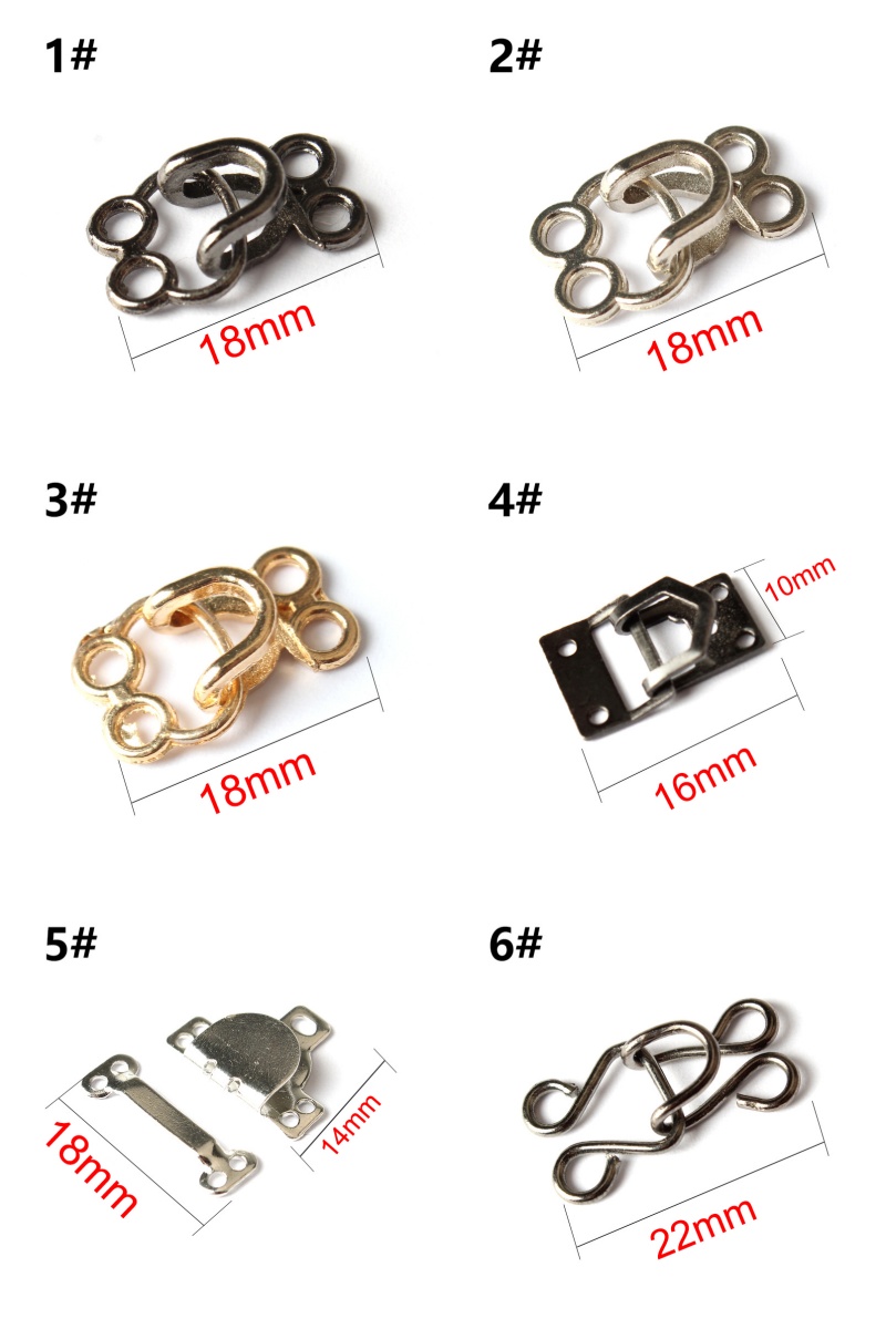 Metal hook and eye