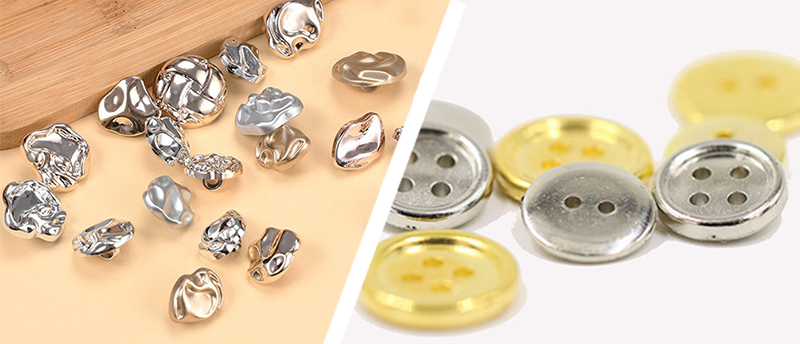 ABS shank button, 2-Hole and 4-Hole buttons structure comparison