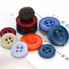 In Stock Fast Delivery Wholesale 15mm 20mm Classical Wide Edge 4 Holes Round Colorful Plastic Resin Button