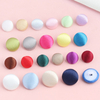 10mm 11mm 12.5mm 15mm Satin Colorful Round Fabric Covered Button with Plastic Back