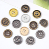 Factory Stock 15mm 2-Holes 4-Holes Zinc Alloy Metal Button for Shirt Jacket Sweater