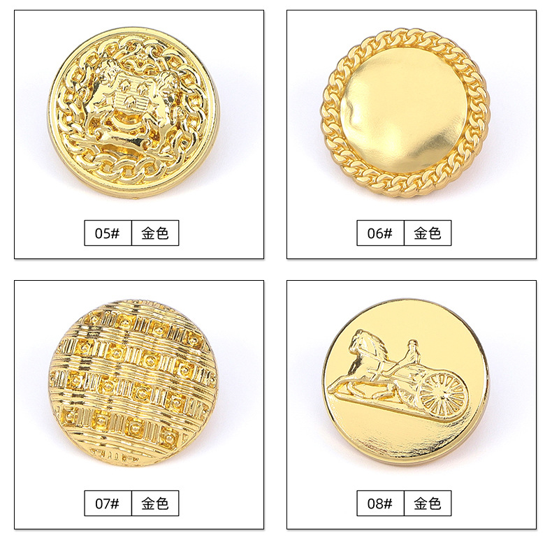 metal gold button botão de metal dourado