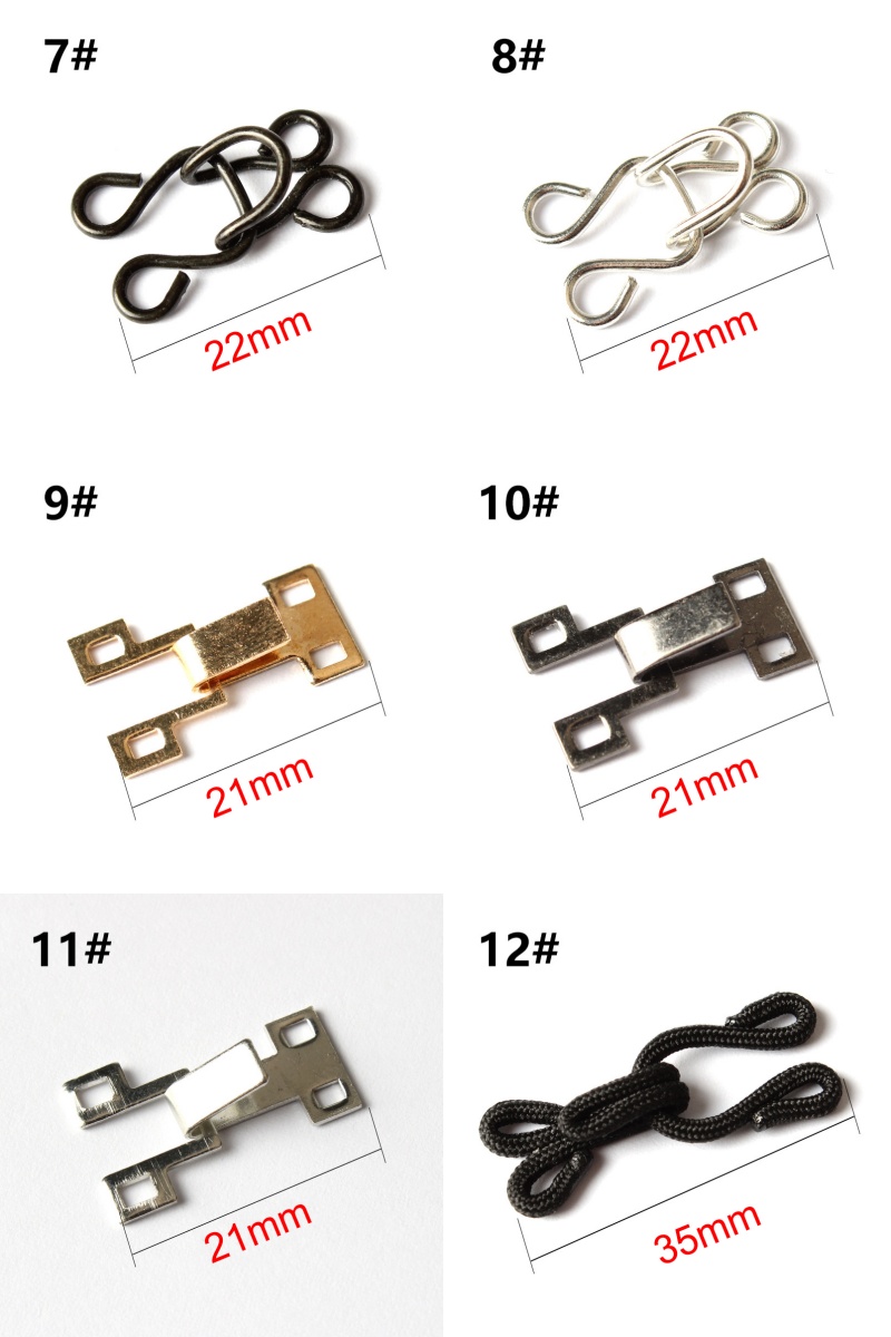 Garment hook and eye closure