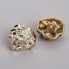 In Stock Cheap Durable Plating Shiny Golden Silver Irregular Shape Plastic ABS Shank Button for Coat Sweater