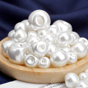 8mm 10mm 11.5mm 12mm 14mm 18mm Highlight Invisible Holes White Plastic Pearl Shank Button for Decoration