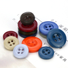 In Stock Fast Delivery Wholesale 15mm 20mm Classical Wide Edge 4 Holes Round Colorful Plastic Resin Button