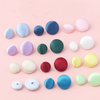 10mm 11mm 12.5mm 15mm Satin Colorful Round Fabric Covered Button with Plastic Back