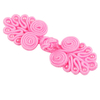 Handmade Fabric Pankou Closure Fasteners Colorful Chinese Knots Frog Buttons with Beads
