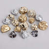 In Stock Cheap Durable Plating Shiny Golden Silver Irregular Shape Plastic ABS Shank Button for Coat Sweater
