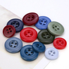 In Stock Fast Delivery Wholesale 15mm 20mm Classical Wide Edge 4 Holes Round Colorful Plastic Resin Button