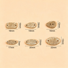 Custom Logo Shape Eco-Friendly Coconut Clothing Garment Tag 2 Holes Beige Natural Coconut Button Badge for Decoration