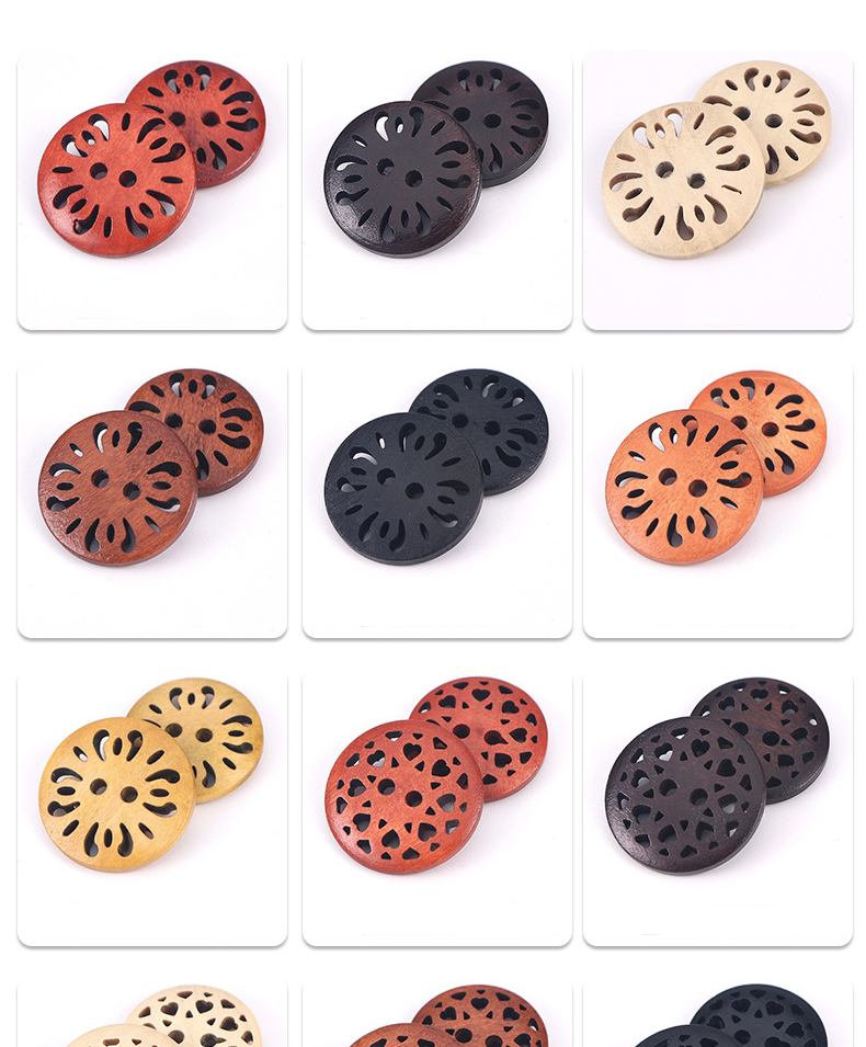 hollow out wood button