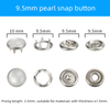 Metal Prong Snap Buttons, Silver 5-Prong Snap Fasteners for Baby Clothes Denim Jackets