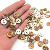 Customized Shape Size Color 2-hole Seashell Dark Green Abalone Shell Buttons For Garment