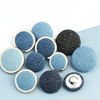 New Fashion Metal Aluminum Back Round Fabric Covered Button for Clothing