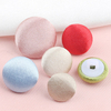10mm 11mm 12.5mm 15mm Satin Colorful Round Fabric Covered Button with Plastic Back