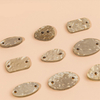 Custom Logo Shape Eco-Friendly Coconut Clothing Garment Tag 2 Holes Beige Natural Coconut Button Badge for Decoration