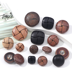 Factory Wholesale Eco Friendly Retro Natural Wooden Shank Button for Clothing with Metal Back