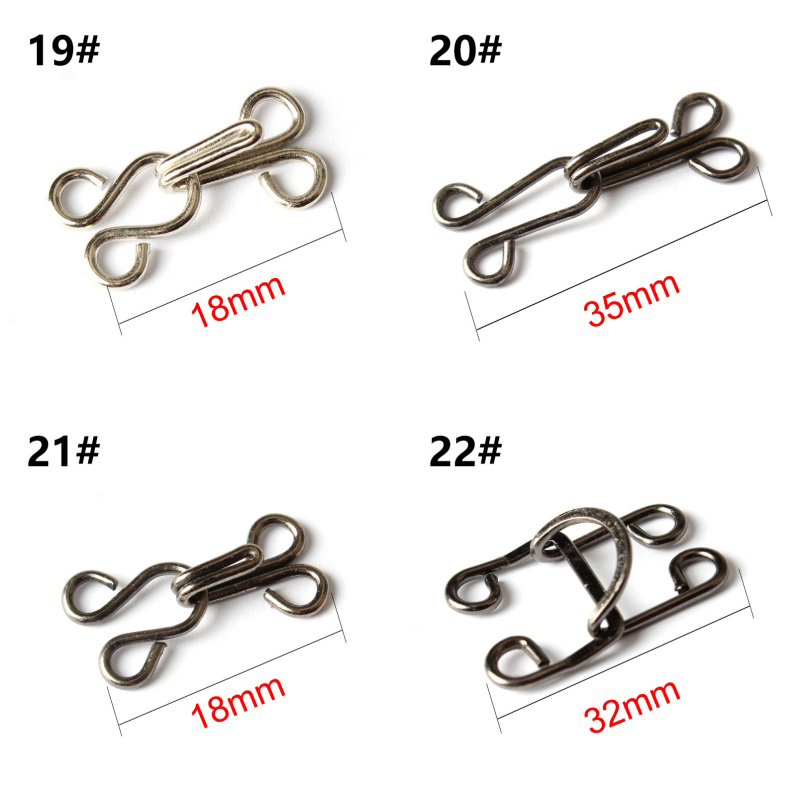 Sew on hook and eye