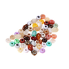 Colorful Acrylic Beads Plastic Barrel Beads Large Hole Rondelle Loose Beads for Garment Swimwear Decoration