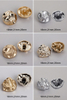In Stock Cheap Durable Plating Shiny Golden Silver Irregular Shape Plastic ABS Shank Button for Coat Sweater