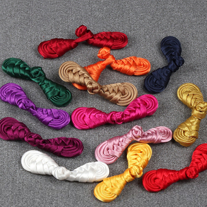 Colorful Handmade Fabric Santin Vintage Traditional Chinese Knot Button for Cheongsam Hanfu Tang Suit