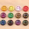 OEM Service Eco Friendly Handmade Colorful 2 Holes Wooden Button with Thread for Clothing