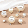 Custom Color Simple Style Faux Pearl Effect Dome Shape Plastic Pearl Shank Buttons for Decorative