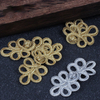 In Stock Gold SilverTraditional Pankou Handmade Chinese Frog Knot Button for Garment and Gift Box